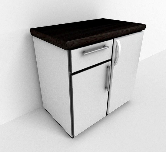 Freezer with cabinet component