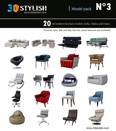 20 furniture model pack VOL 3