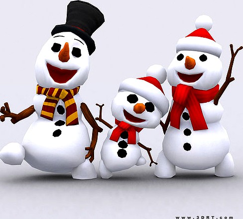 3DRT-Crazy dancing snowmen