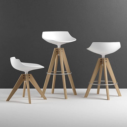 Flow Stool - VN 4-legged oak base