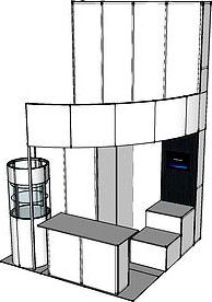 The exhibition portable T3 airframe middle stand 21-4