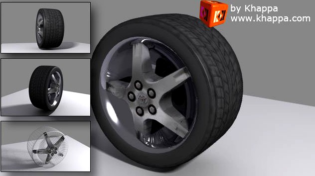 Supercar Wheel 3D Model