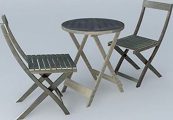 Garden furniture table 2 chairs SAINT MALO houses the world