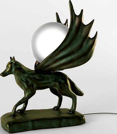 decorative lamp wolf