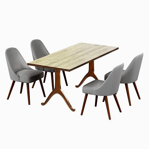 West elm Mid-Century Dining Chair and table
