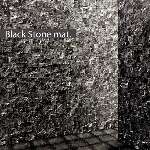 Stone slate black 3D 42