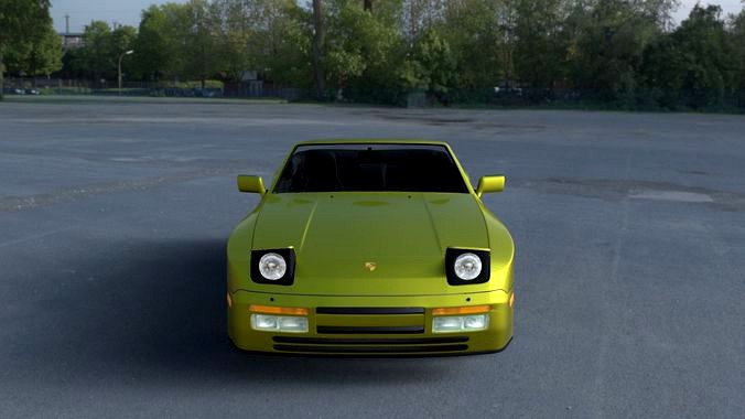 Porsche 944 Cabriolet w interior top down HDRI