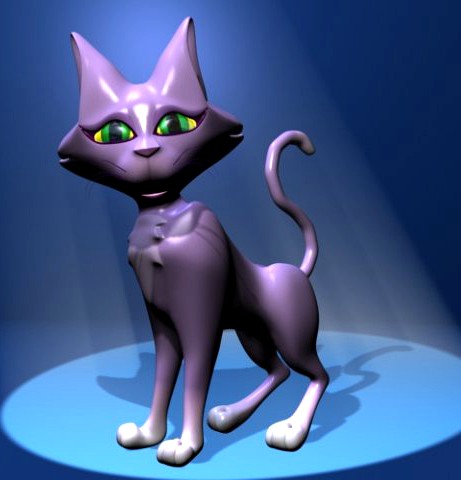 Lady Cat RIGGED 3D Model