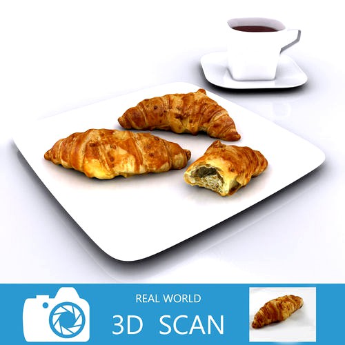 Croissants with Tea Cup