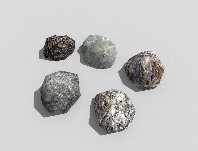 low poly rocks pack 1