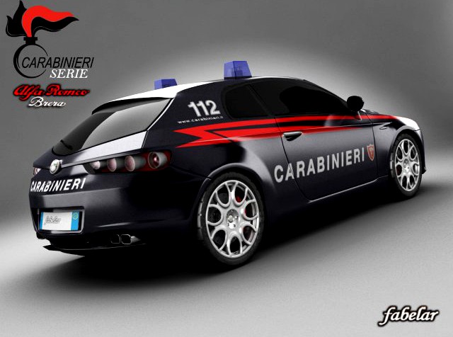 Alfa Brera Carabinieri std mat 3D Model