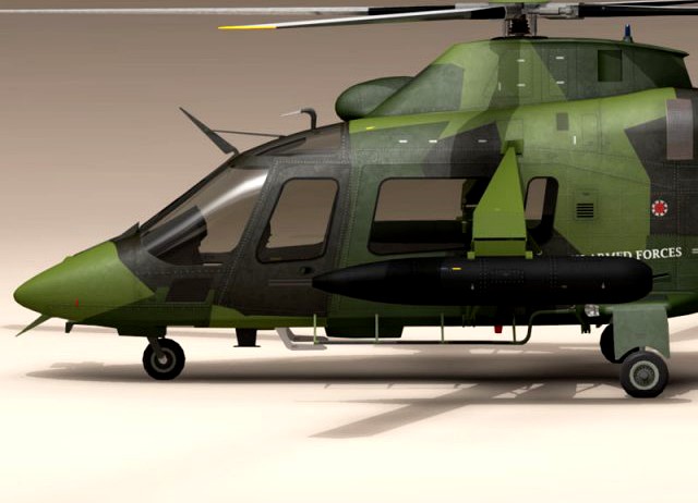 AW109LUH Swedish Air Force 3D Model