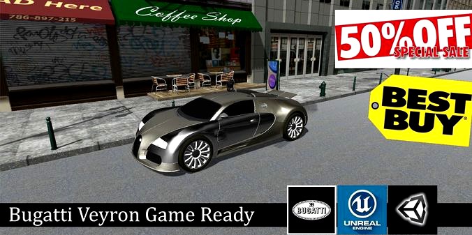 Bugatti Veyron - Game Ready Vehicle