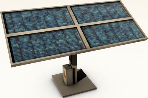 Low Poly Solar Panel 3D Model