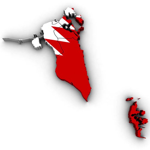 3d Political Map of Bahrain