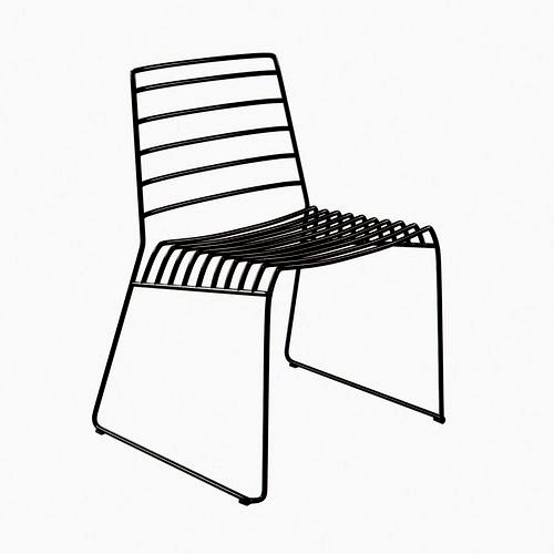 B-line park metal stackable chair