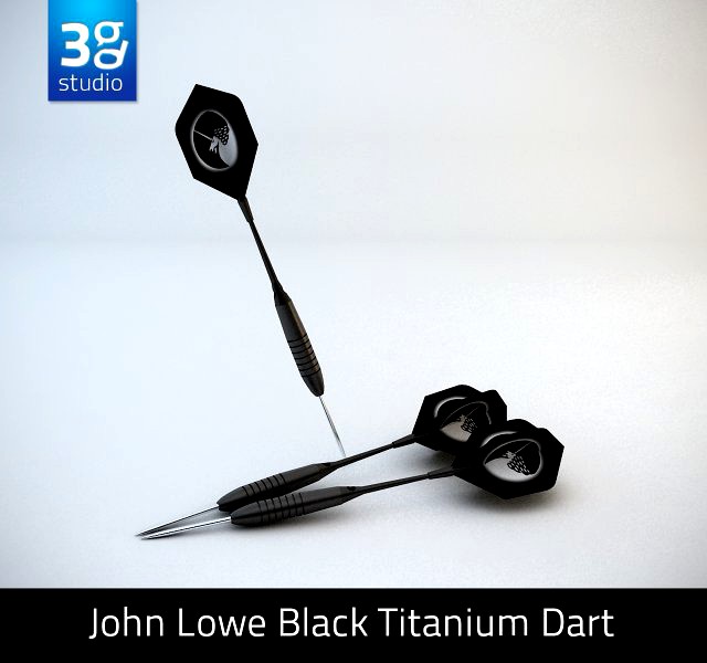 John Lowe Black Titanium Dart 3D Model