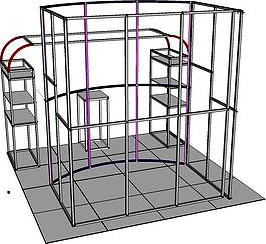 The exhibition portable T3 airframe big stand 15-4