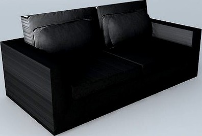 Milano black sofa 3places Houses of the world