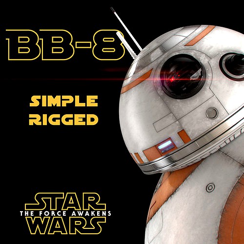 BB-8 Star Wars Droid Simple Rigged