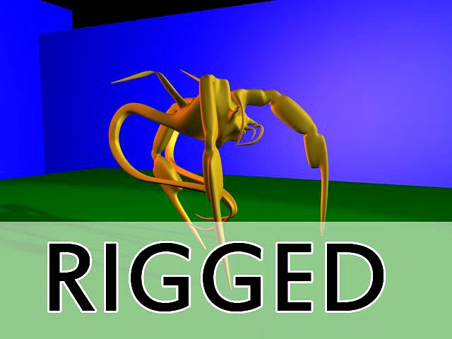 Spider Creature Rigged