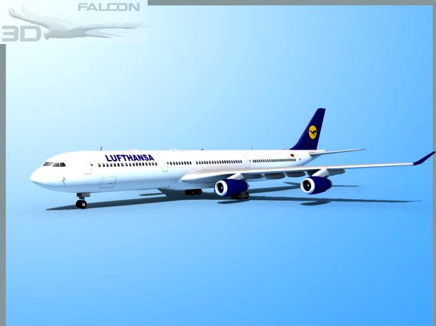 Falcon3D A340 600 Lufthansa 3D Model