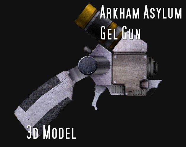 Arkham Asylum Gel Gun 3D Model