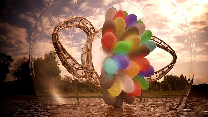 Balloon Zorb Ball Vray Material Settings No PShop