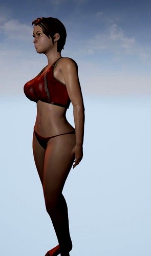 Sexy Female character         animated and rigged UE4 compatible
