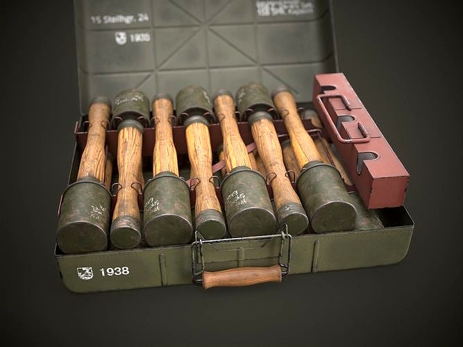 Game Ready Model 24 Stielhandgranate Stick Grenade with Case