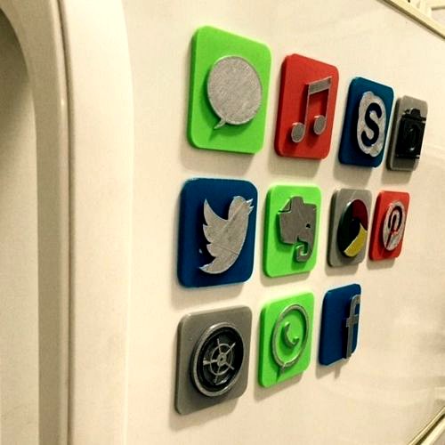 IOS icon fridge magnet twitter