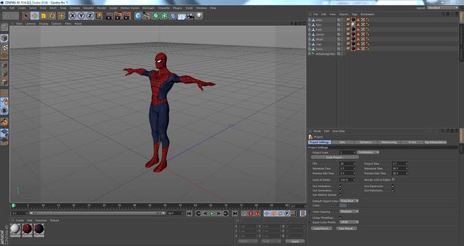 Cartoon Spiderman-Rigged