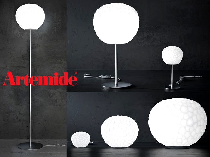 Meteorite lamp by Artemide Floor and Table set