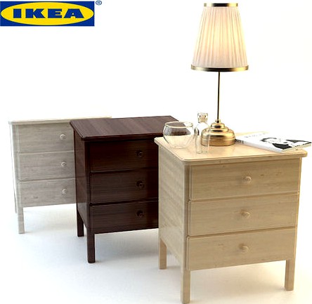 Wood Bedside set 3