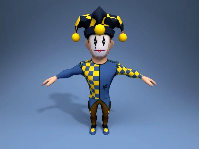 Medieval character jester 02