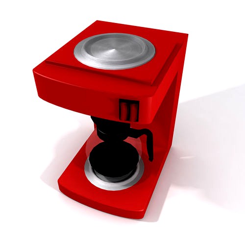 Coffee percolator machine for VR low poly games