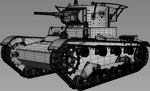 Tank T-26 Highpoly