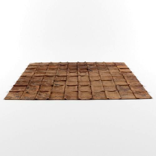 Patchwork leather rug