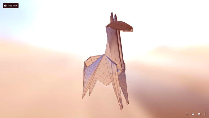 Realistic 3d Model of a paper Origami HORSE    No Conversion pls