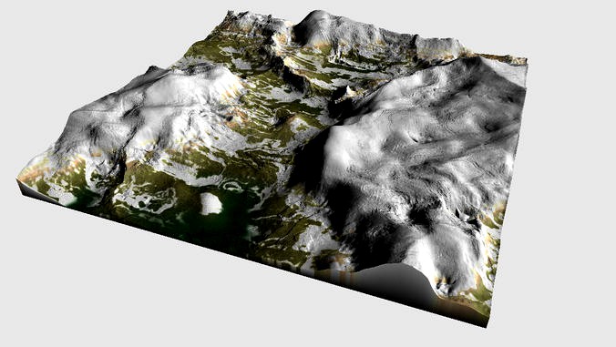 Detailed Snow Mountain Model