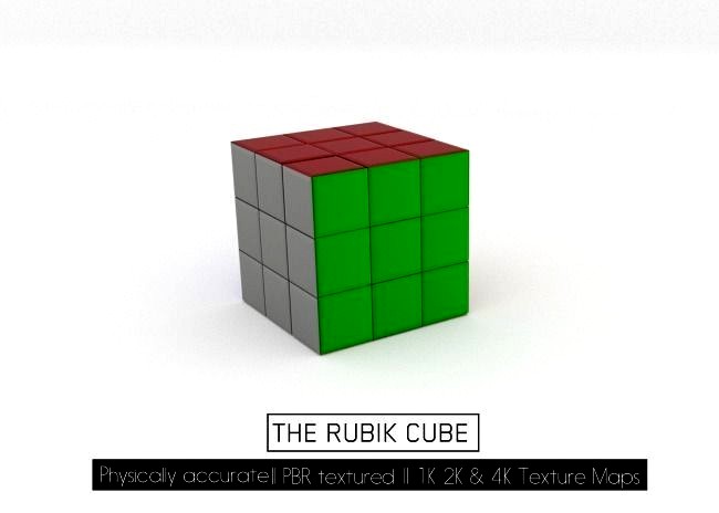 PBR 4K Textured Rubik Cube