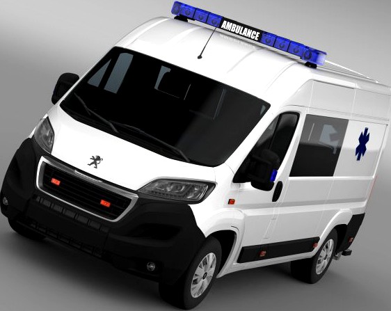 Peugeot Boxer Van Ambulance 2015 3D Model