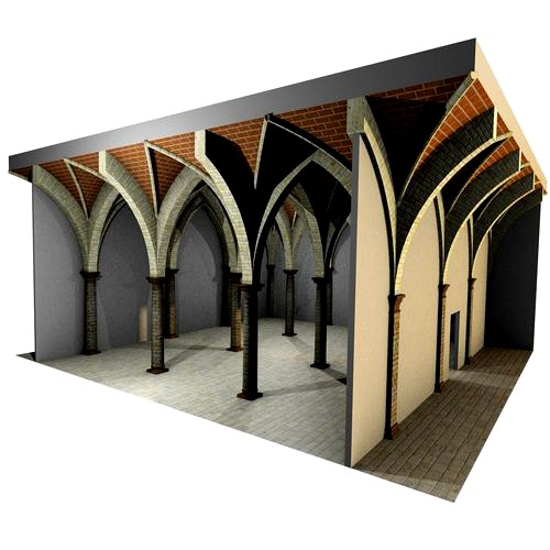 Vaulting 4-5 Renaissance 750cm spcd thick arches and thick curbs