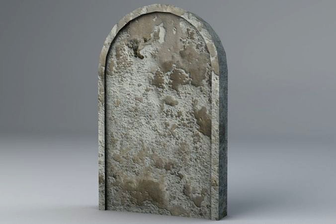 Gravestone 3 Low Poly