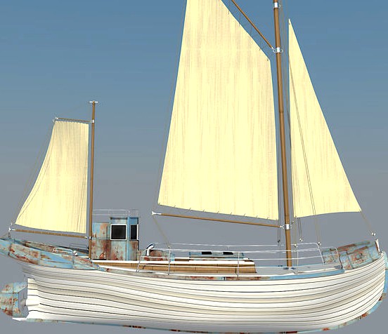 Odessa fishing boat 3D model