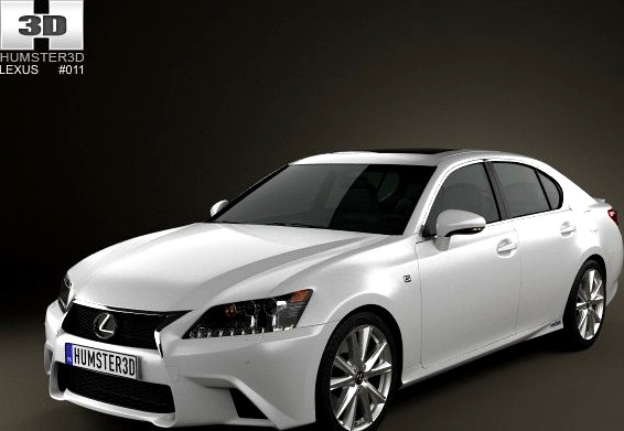 Lexus GS F Sport hybrid L10 2012 3D Model