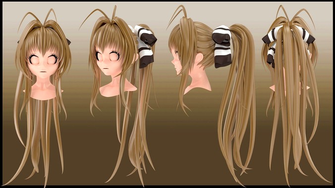 Sento Hair style 3d