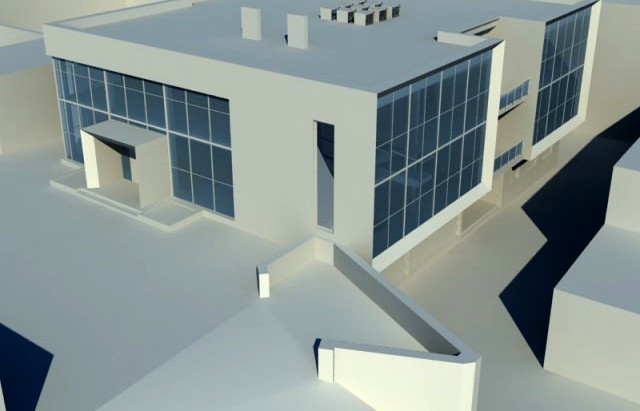 Twostoreyed office building 3D Model