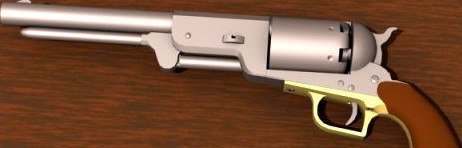 Colt 44 Walker Revolver 3D Model
