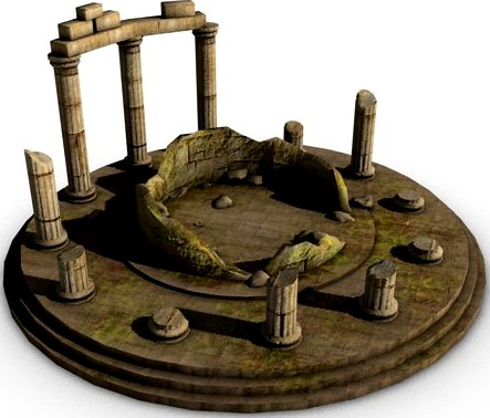 Ancient Temple Ruins 3D Model